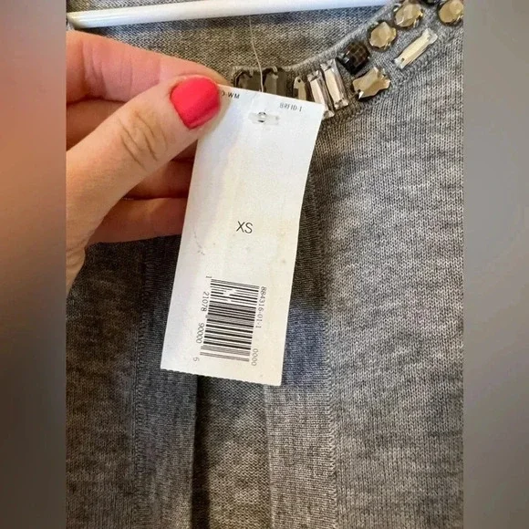 NWT Banana Republic Gem Stone Embellished Sweater Wool - Picture 4 of 6